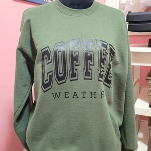 Coffee Weather Printed Sweatshirt